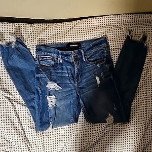 Express Jeans Distressed Sz 6 Ankle Legging  MidRise